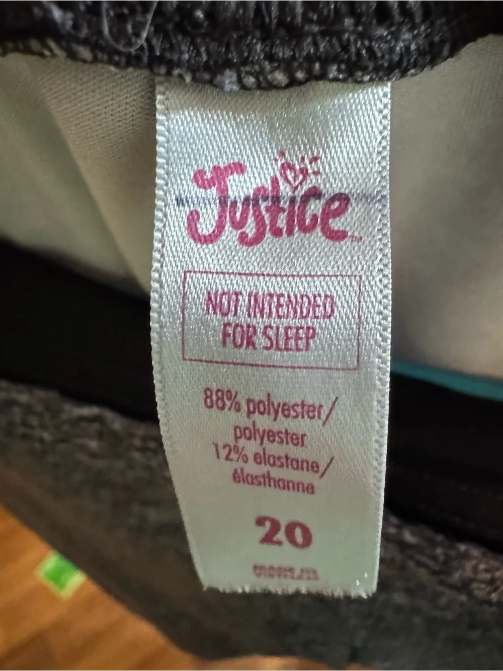 Justice Heathered Gray athletic Leggings with Multicolor Stripe Accents size 20